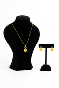 Collier et Boucles d'Oreilles Dorés - Ananas Tropical